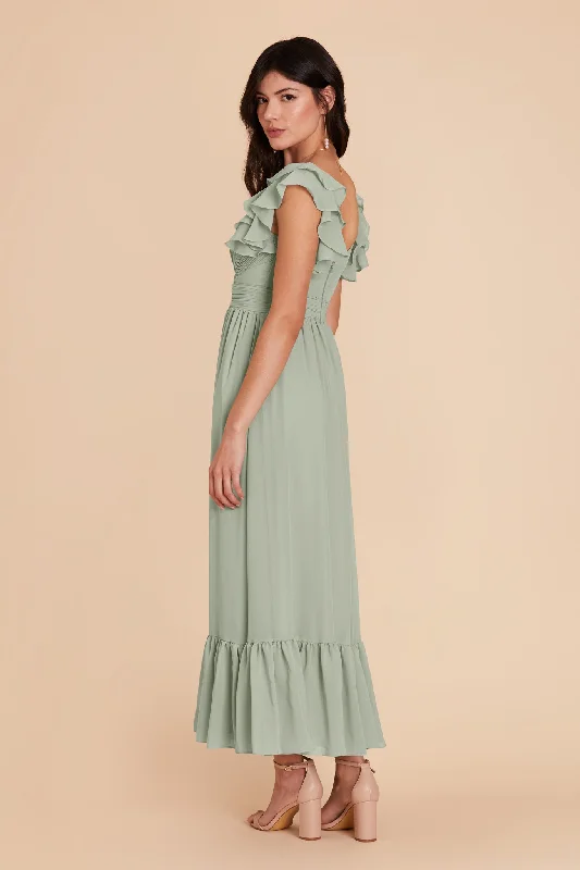 Michelle Chiffon Dress - Sage