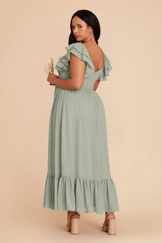 Michelle Chiffon Dress - Sage