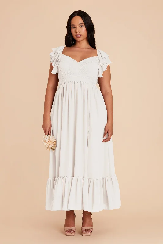 Michelle Chiffon Dress - White