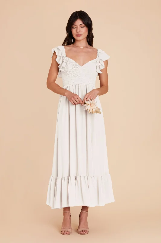 Michelle Chiffon Dress - White