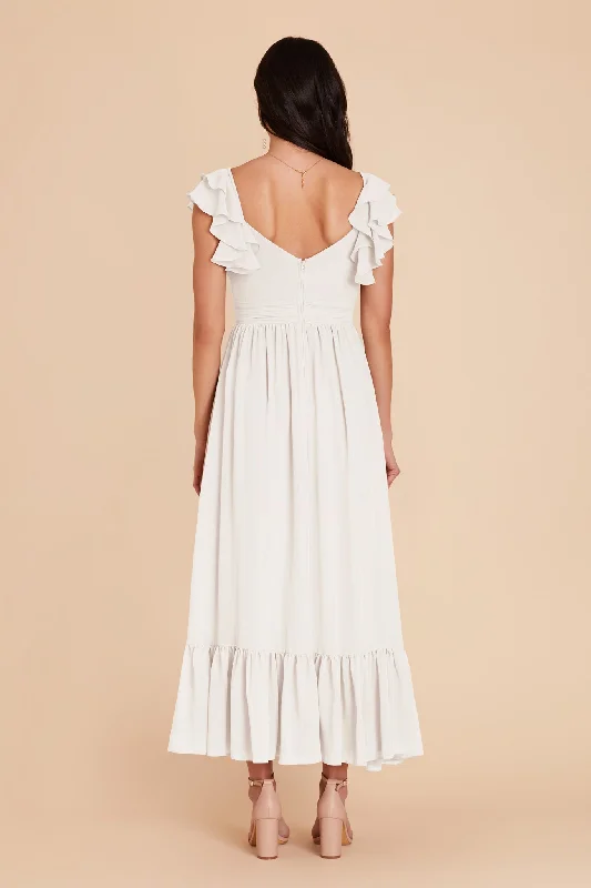 Michelle Chiffon Dress - White