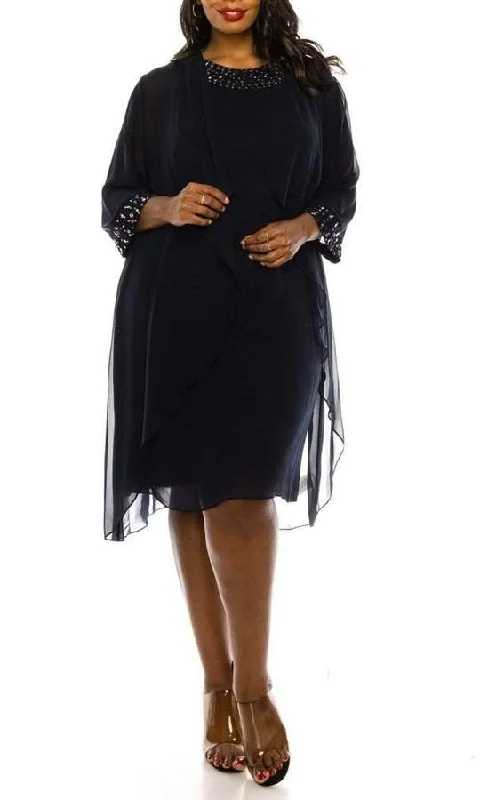 SL Fashions 9470367 Plus Size Short Jacket Dress