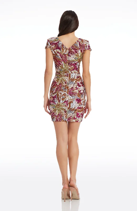 Zoe Floral Sequin Dress