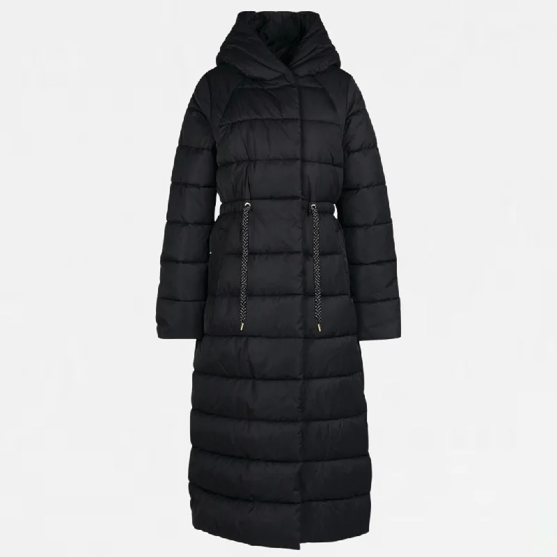 Alexandria Quilted Jacket (Black + Black + Sage Tartan)