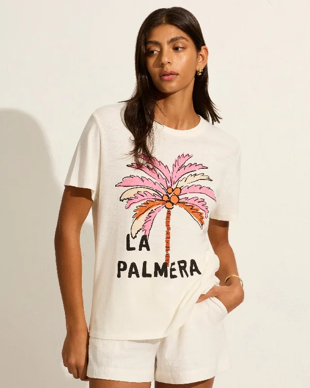 AUGUSTE THE LABEL Womens Palm Classic Tee - Off White