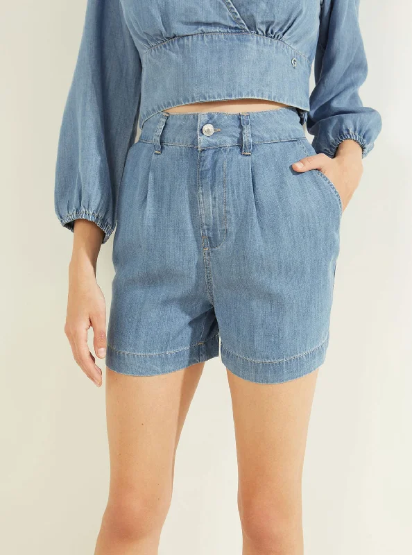 Blue High-Rise Nenita Shorts