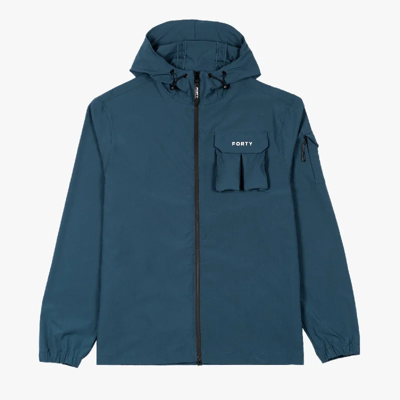 Callan Tech Hooded Overshirt - (Spruce/White)