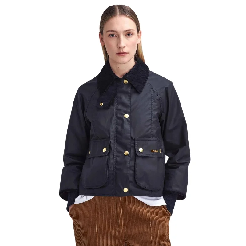 Cropped Beadnell Wax Jacket (Black + Classic)