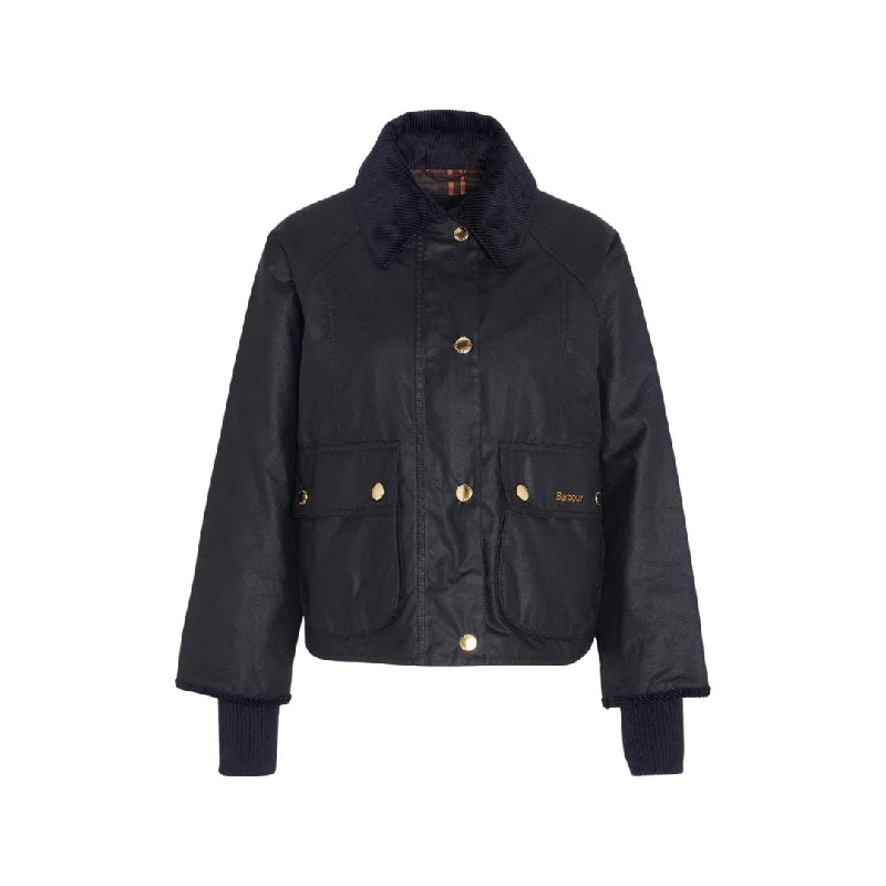 Cropped Beadnell Wax Jacket (Black + Classic)