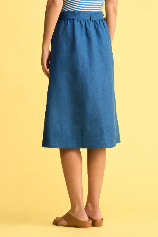 Belted Linen Skirt