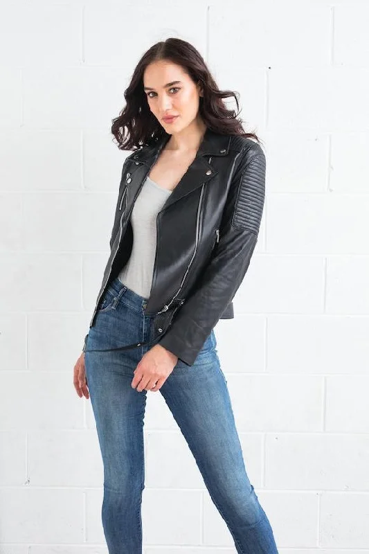 Dea The Label WOMENS  REVENGE LEATHER BIKER JACKET