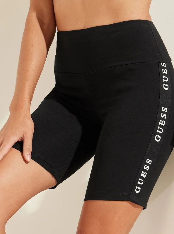 Eco Black Aline Active Biker Shorts