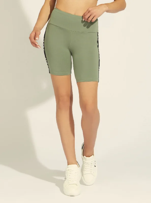 Eco Green Aline Active Biker Shorts