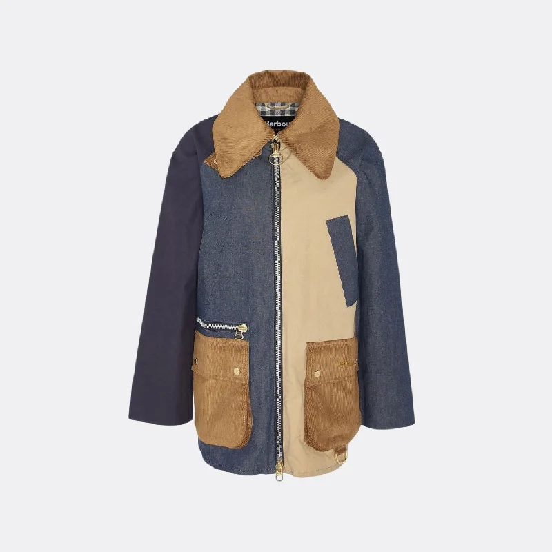 Gunnerside Patch Showerproof Jacket (Beige + Indigo + Dark Indigo)