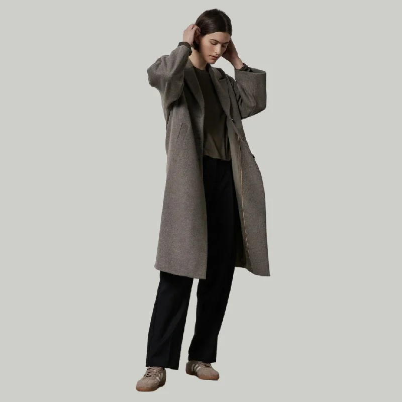 Huntington Wool Coat (Smoke)