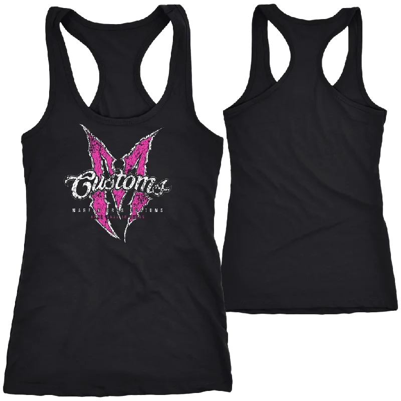 LADIES PINK AND BLACK TANK