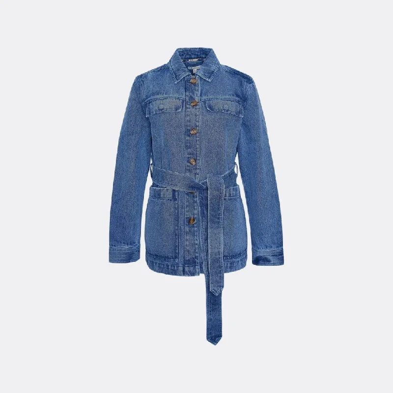 Macy Denim Overshirt (Indigo Chambray)