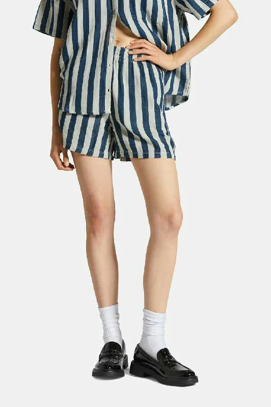 Mykonos Stripe Boxer Short - Deep Sea