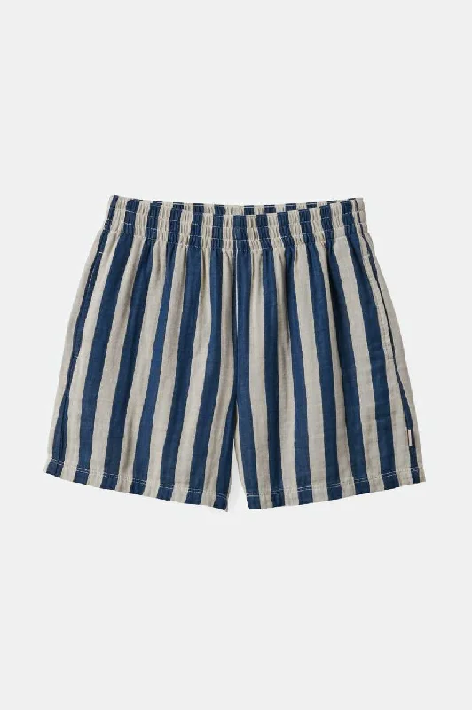 Mykonos Stripe Boxer Short - Deep Sea