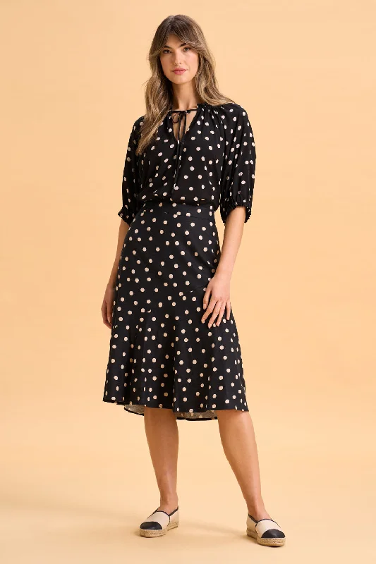 Linen Skirt - Polka Dot