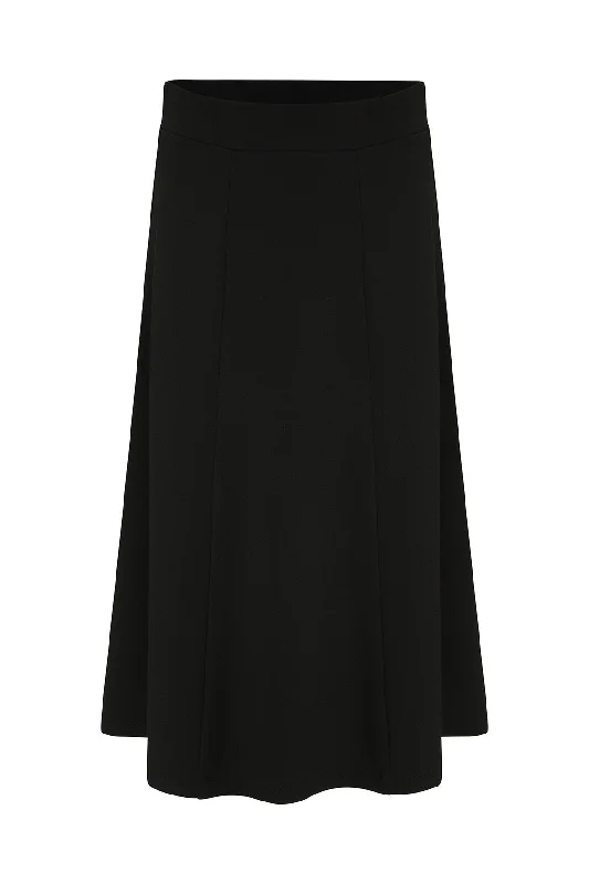 Ponti Skirt with flared hem | BLACK | 7806ZR