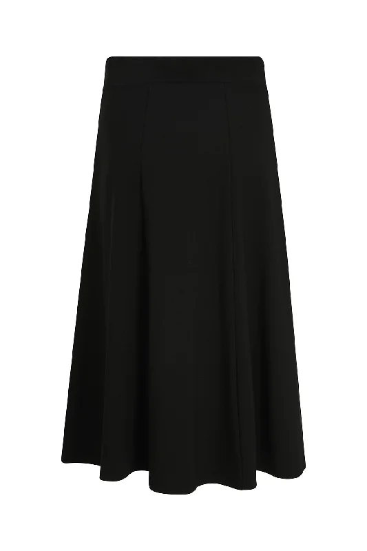 Ponti Skirt with flared hem | BLACK | 7806ZR