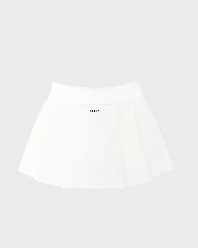 Women's White Ruffle Skirt