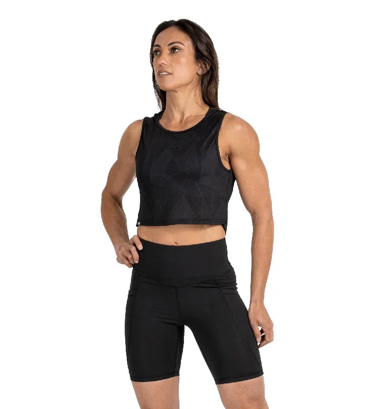 Sabre Crop Tank - Black