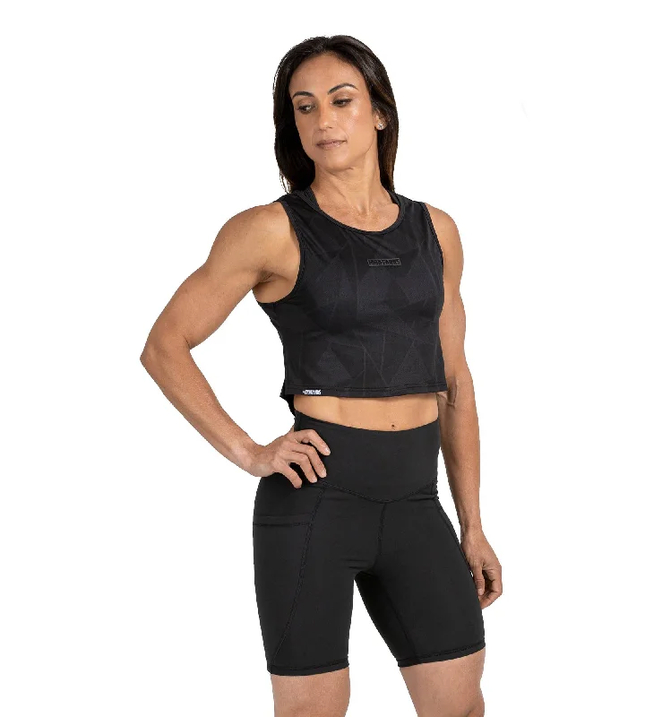 Sabre Crop Tank - Black