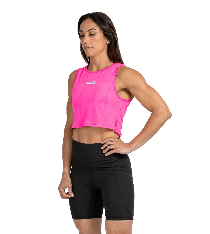 Sabre Crop Tank - Hot Pink