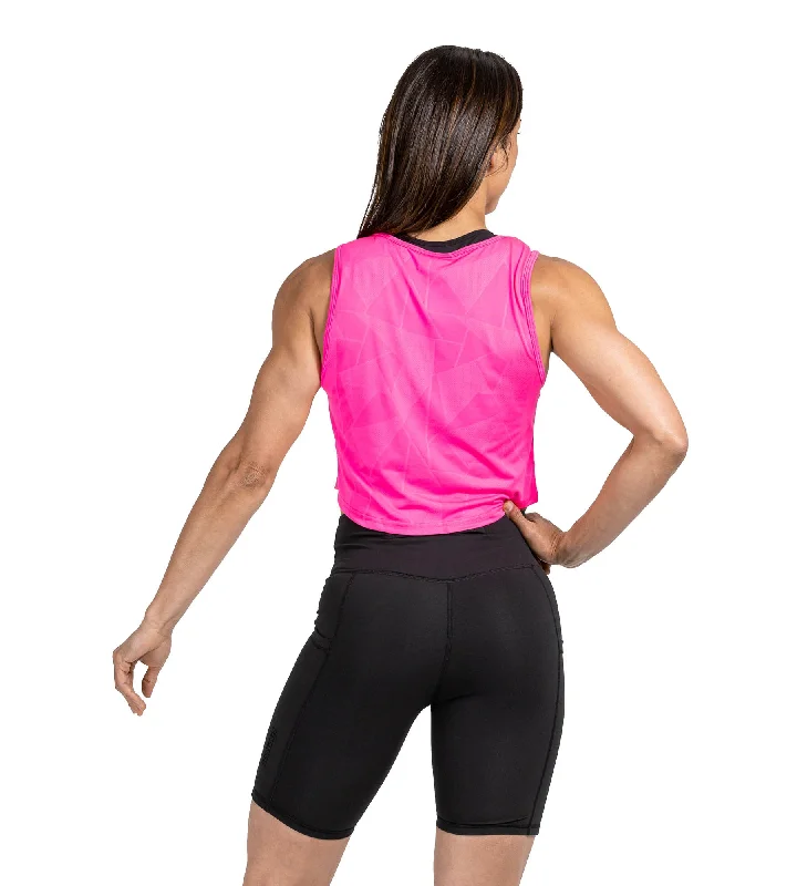 Sabre Crop Tank - Hot Pink