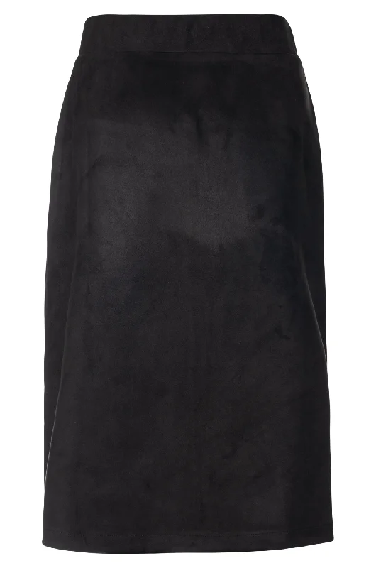 Suede Look Skirt | Black | 4053ZZ