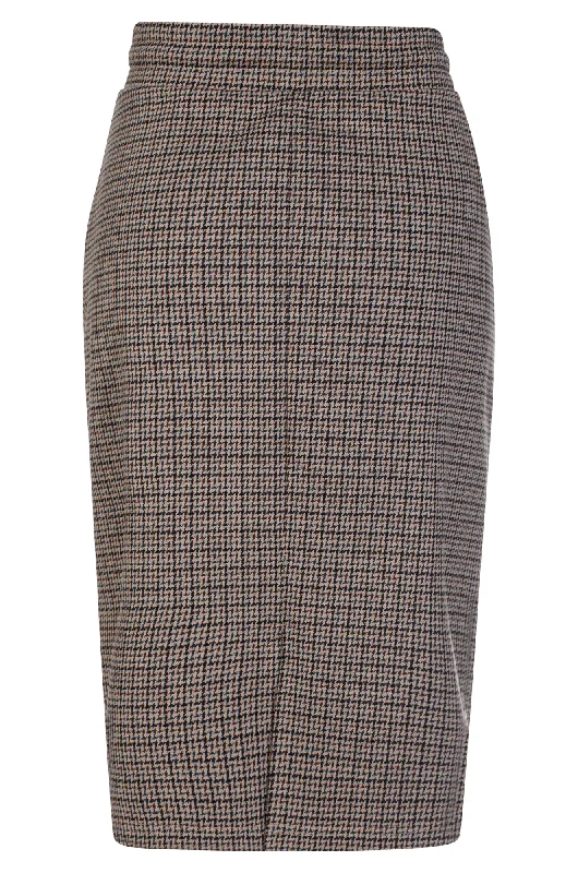 Pull on Jacquard Ponti Skirt | Forest/Taupe | 7811ZZ