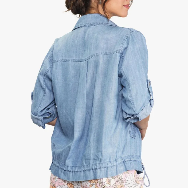 Washed Tencel Utility Jacket (Chambray)