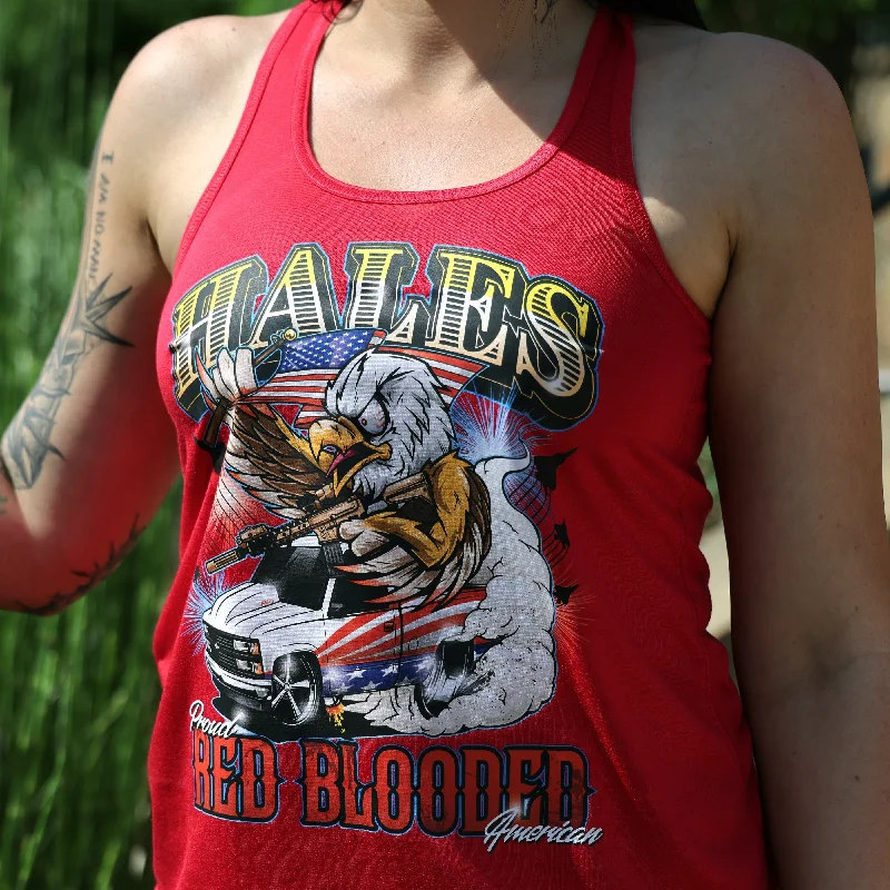 Women's Red Blooded Flowy Tank