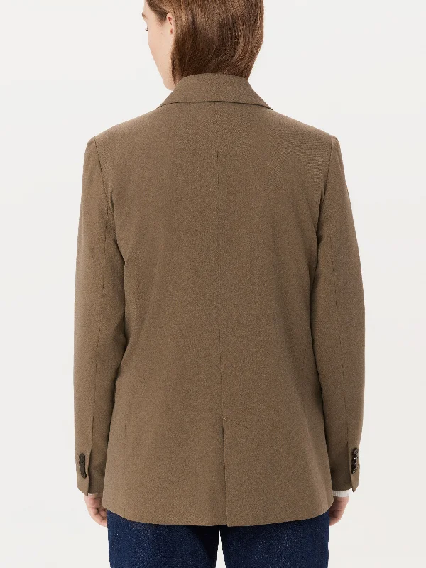 The Relaxed Single Breasted Blazer in Muted Brown