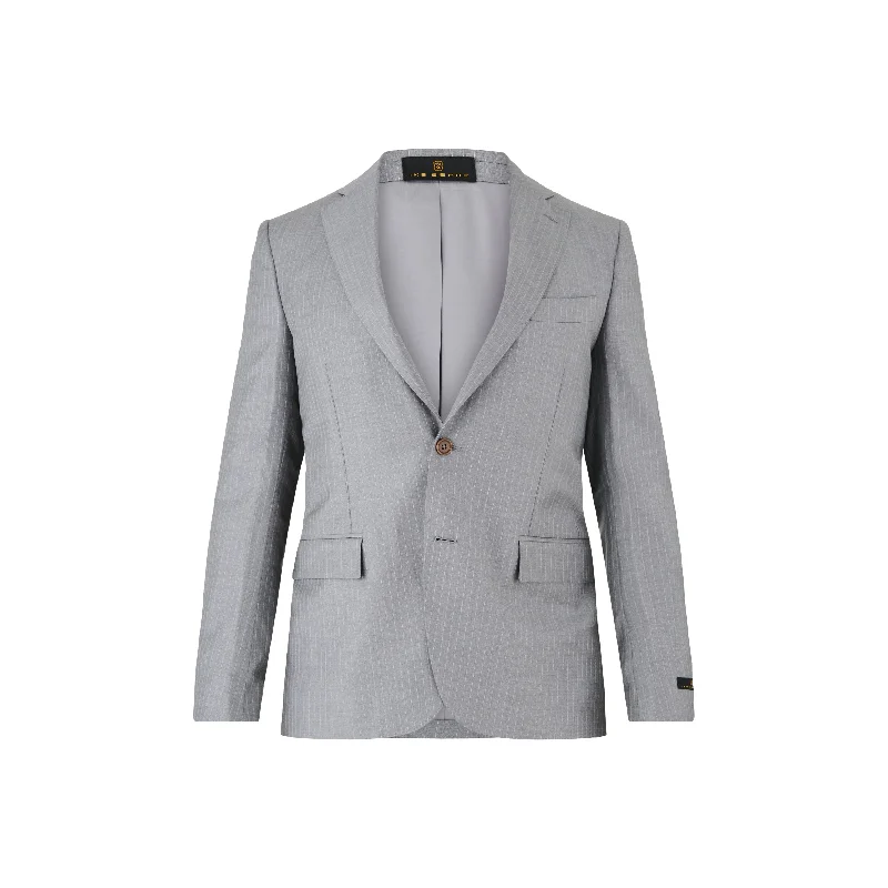 Light Grey Pin Stripe Suit