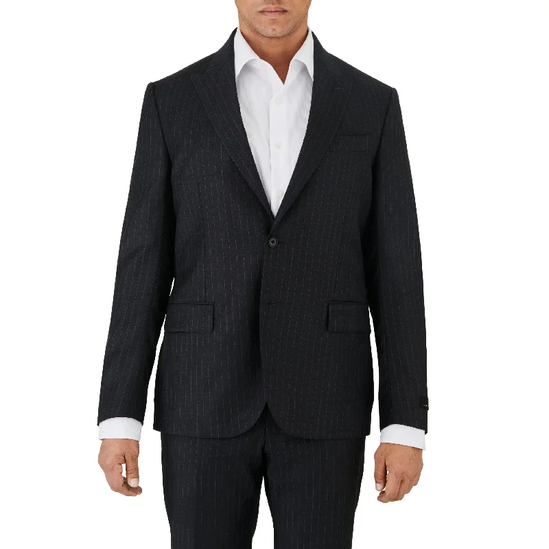 Deep Charcoal Pin Stripe Suit