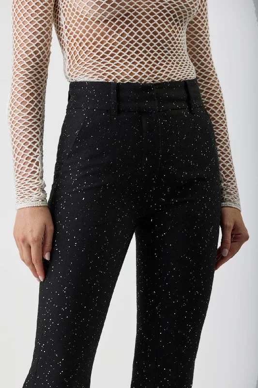 Allanon Sequin Pant in Black Virgin Wool