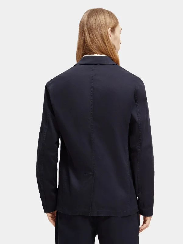 Bead-trimmed workwear blazer