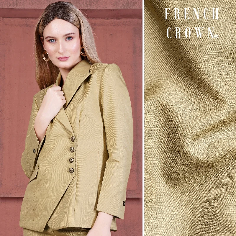 Cashmere Cream Wool Rich Double Breasted Women’s Designer Suit