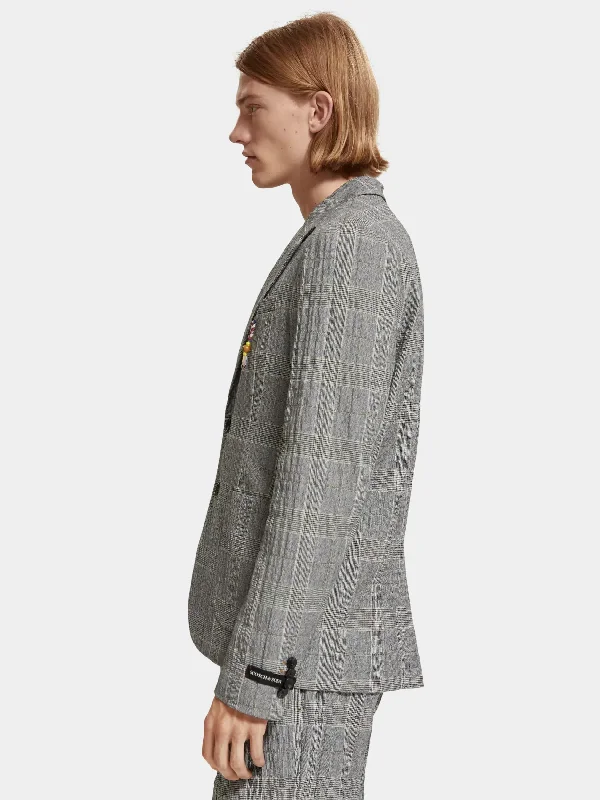 Checked single-breasted blazer