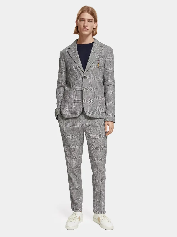 Checked single-breasted blazer