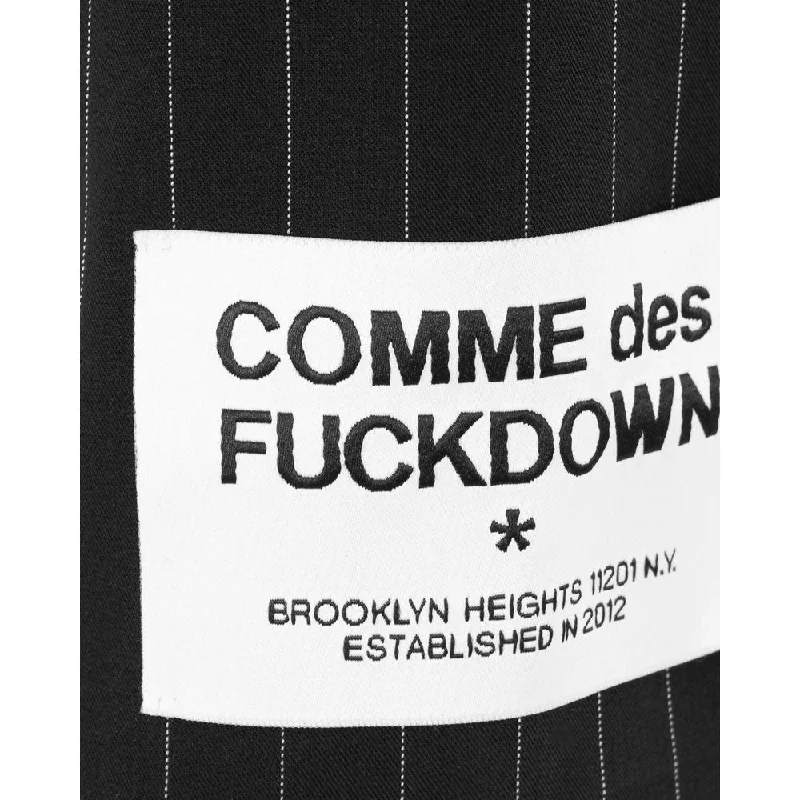 Comme Des Fuckdown Black Polyester Suits & Blazer