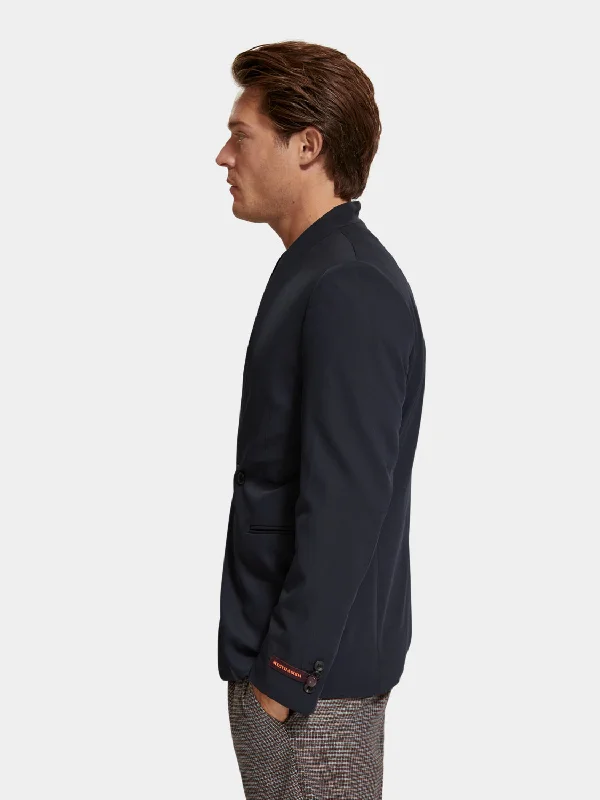 Double-breasted kimono collar blazer