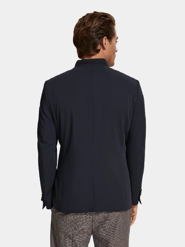 Double-breasted kimono collar blazer