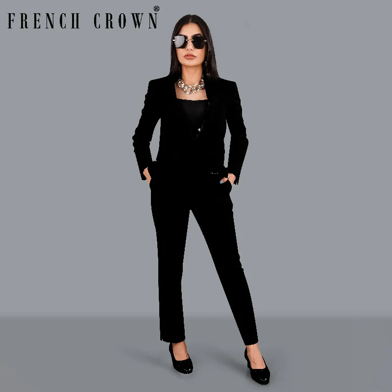 Jade Black Premium Cotton Women's Suit