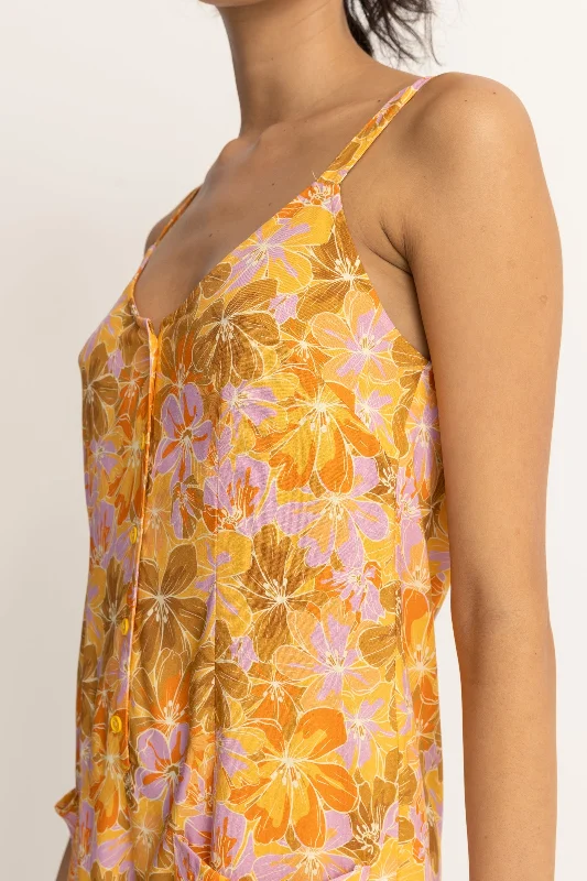 Mahana Floral Playsuit Yellow