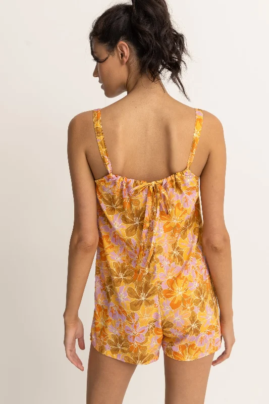 Mahana Floral Playsuit Yellow