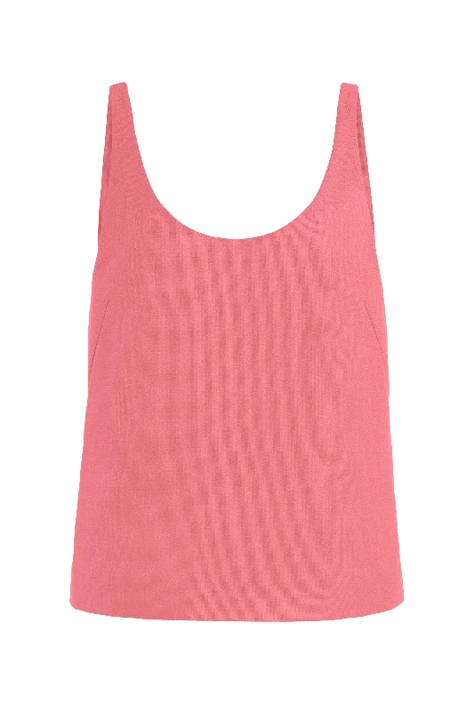 Muriel Tank Top in Watermelon Silk Virgin Wool